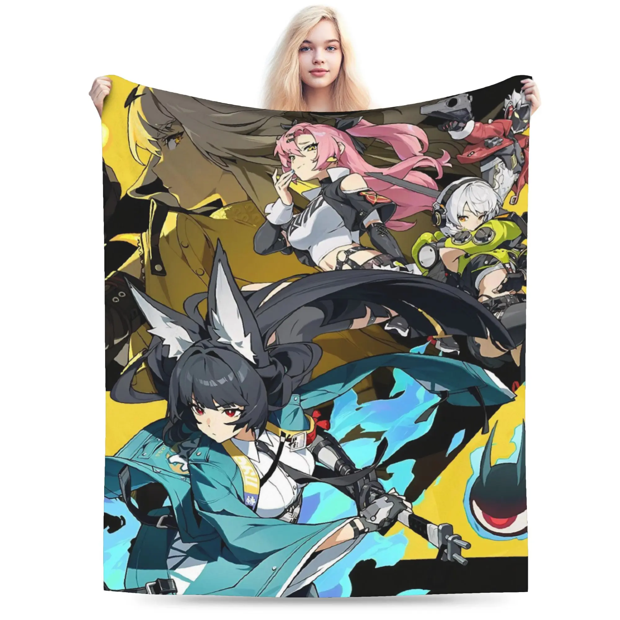 Zenless Zone Zero Blanket Multiple Sizes Warm Cozy Fluffy  Throw Blankets for Sofa Couch and Bed