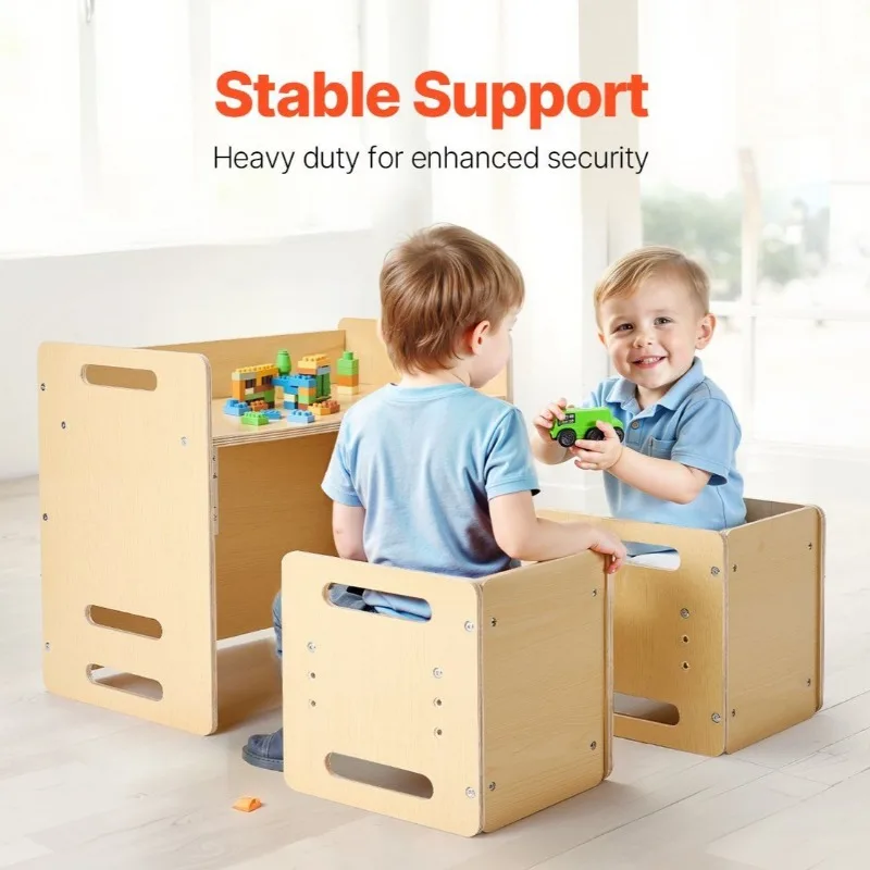 

Деревянный стол для малышей, 2 стула, детский стол для занятий, безопасная нетоксичная детская учебная игровая мебель