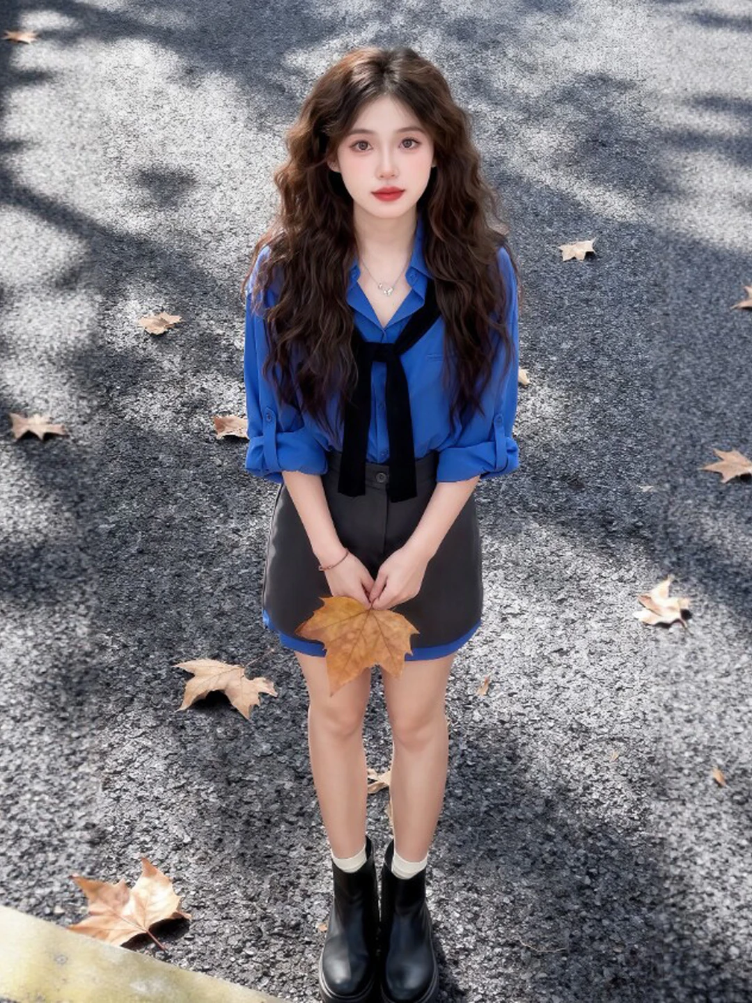 

Korean Style Shirt And Skirt Set Fashionable Elegant Two-Piece Spring Collection Comfortable High Waist Short Skirt