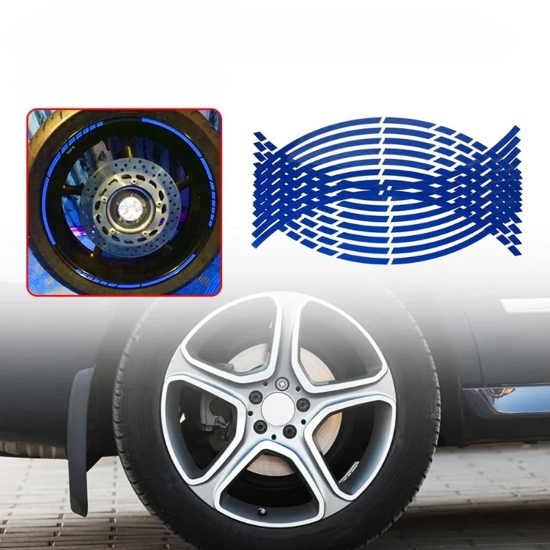 

for Motorbike Bicycle Auto Wheel Exterior Decals Car Reflective Rim Tape
