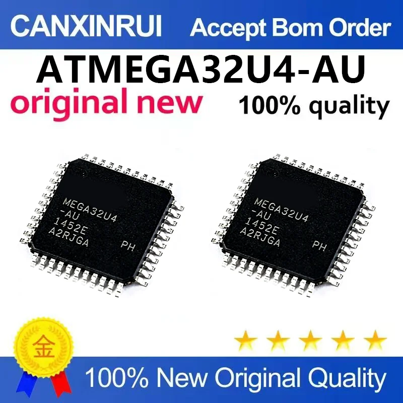 （5pcs-10pcs）Brand new original ATMEGA32U4-AU chip 8-bit microcontroller AVR 16K flash USB TQFP-44