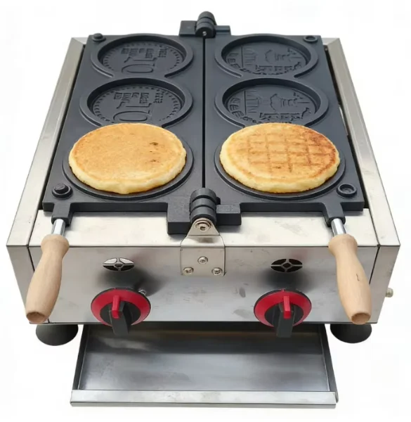

-For Customized Gold Coin Stainless Steel Non-Stick Electric Commercial Industrial Professional Waffle Maker for Restaurants^