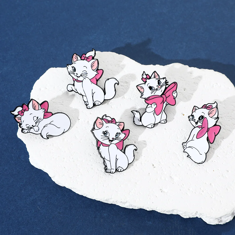 

1 Set Cute Marie Cat Enamel Pin Brooches for Women Lapel Pins Badges on Backpack Clothing Accessories Anime Jewelry Girls Gift