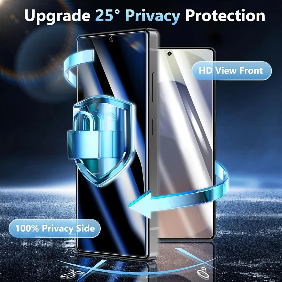 2-1 Unid. Instalación Sin Polvo Protector de Pantalla de Privacidad o HD para Samsung Galaxy S26 S25 S24 S21 S22 S23 Ultra Plus Vidrio Antiespía 3