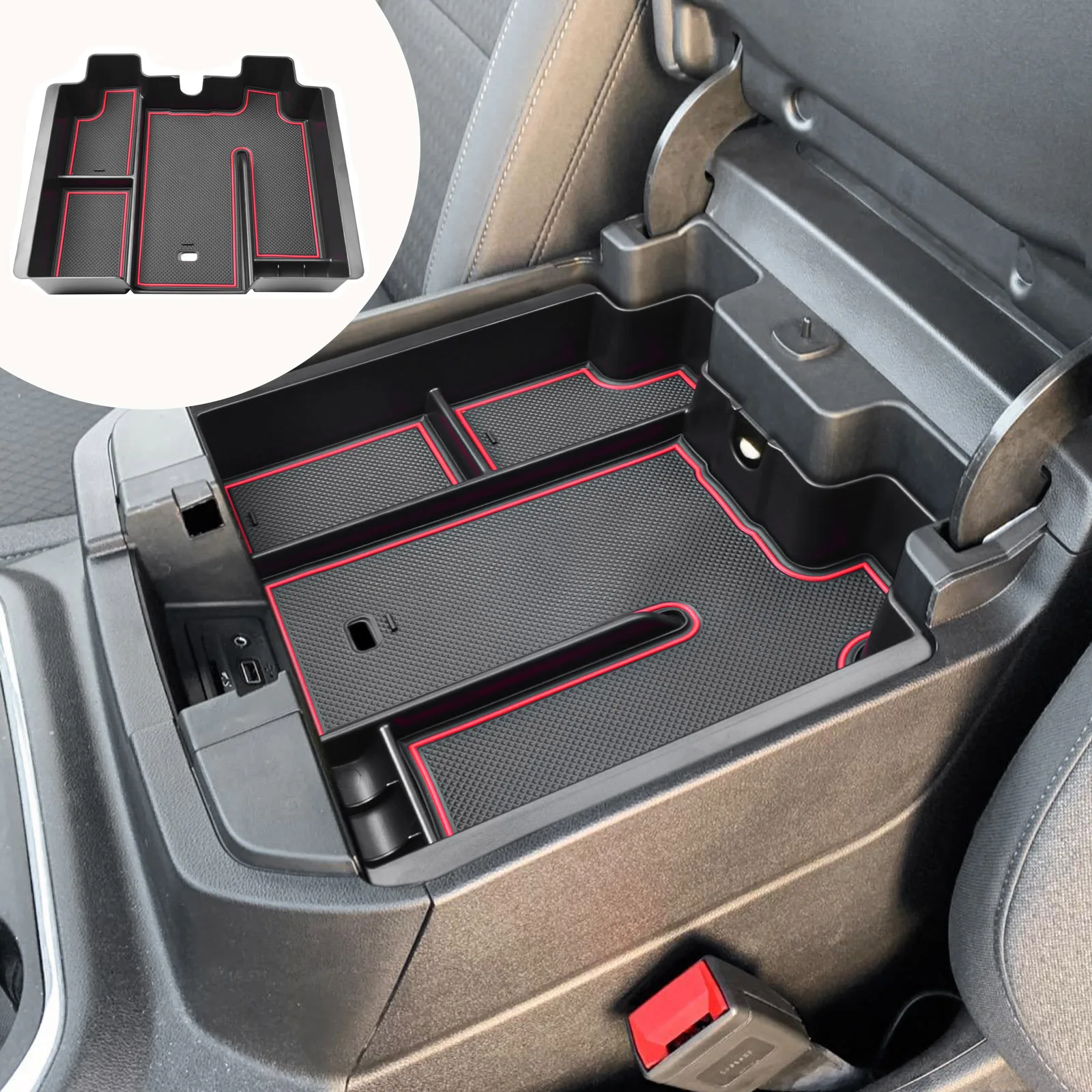 Center Console Organizer for Chevy Silverado/GMC Sierra 1500 2019-2022 and 2020-2023 Silverado/Sierra 2500HD 3500HD Accessories