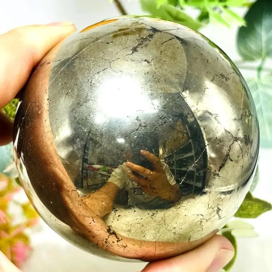 High Quality Natural Pyrite Sphere Ball, Crystal Ball Polished Stone Mineral Collection Gemstones For Home Decor Gift