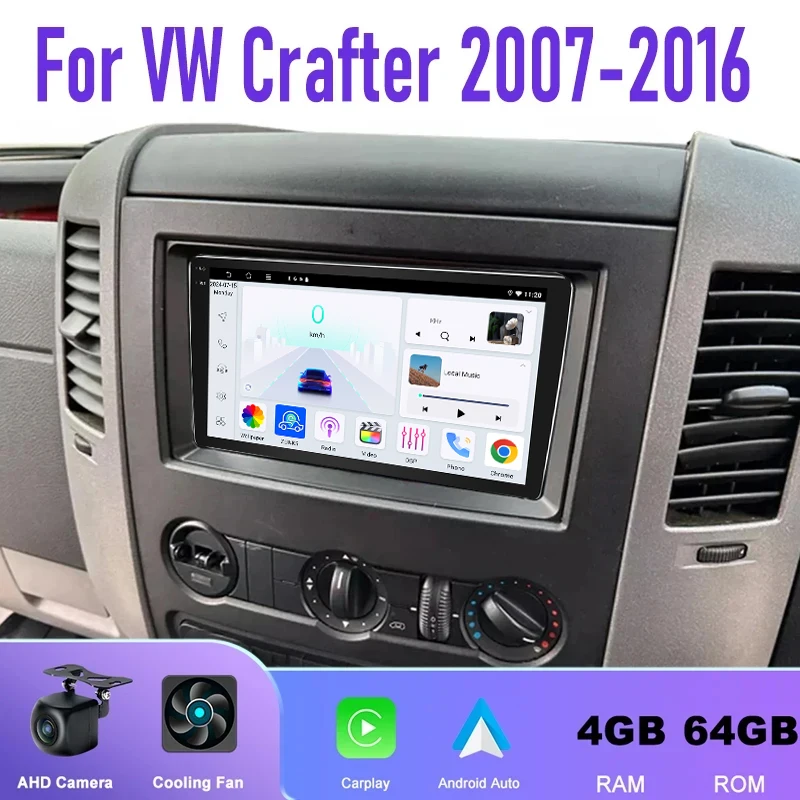 

9" For VW Crafter 2007-2016/ Mercedes Benz B200 2008-2011 Carplay Android Auto Wireless GPS WIFI Navigation Intelligent System