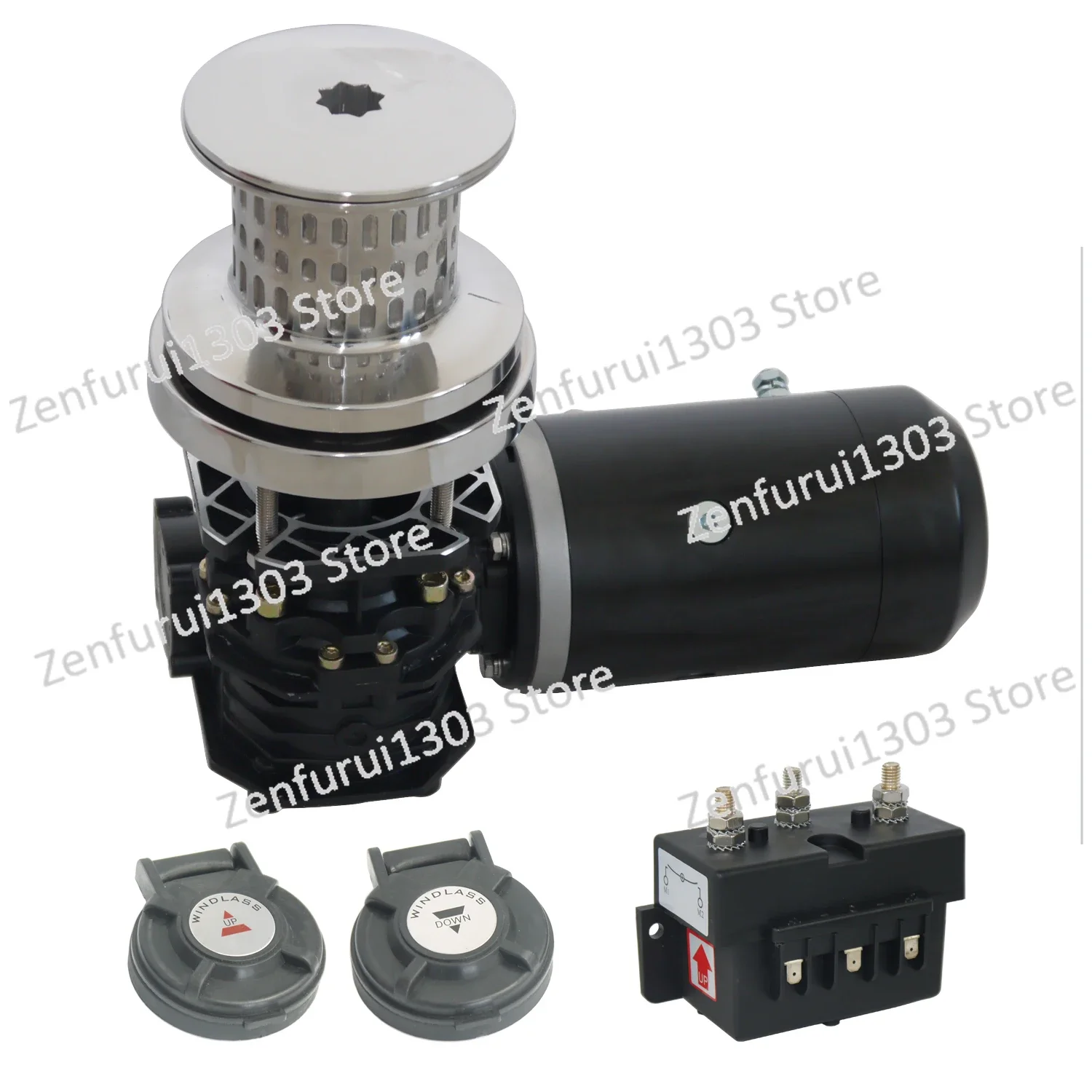 

Marine Boat 316L SS Vertical Rope Capstan Anchor Winch Windlass 12V 600W-1500W