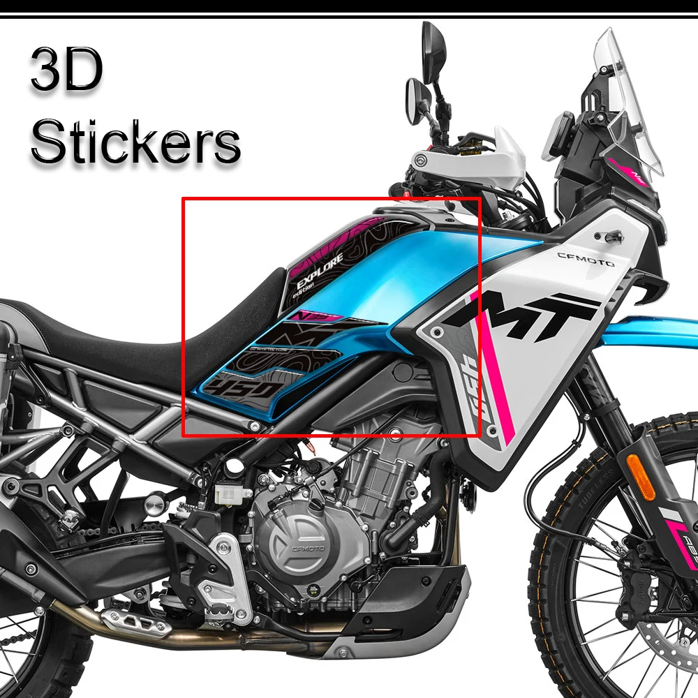 For CFMOTO 450MT 450 MT Adventure Bike CF MOTO Protector Tank Pad Grips Kit Knee Fairing Fender Stickers Decals 2023 2024 2025