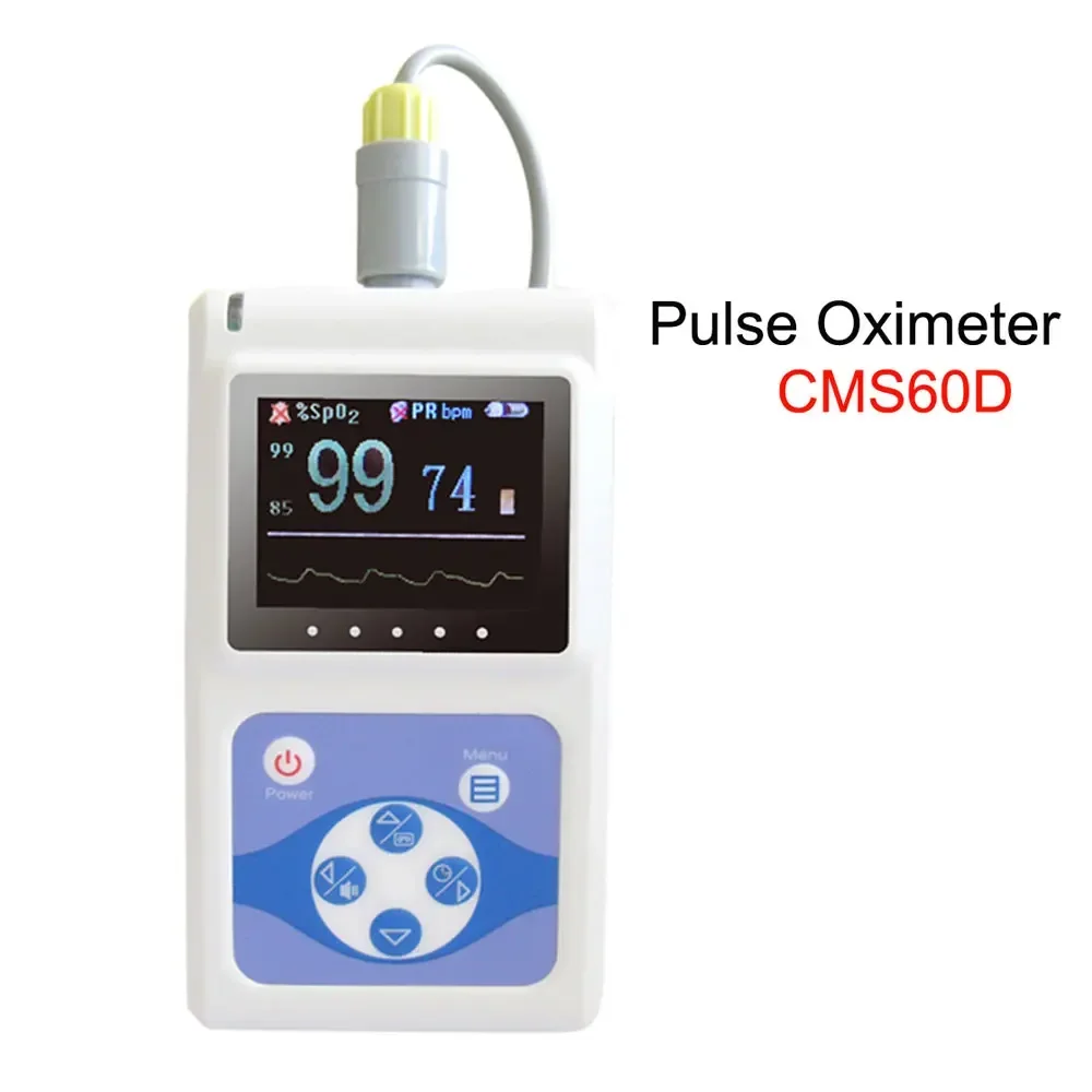 CMS60D OLED Handheld Neonatal Pulse Oximeter with Fingertip SPO2 Probe Sensor Portable Newborn Spo2 Monitor Software