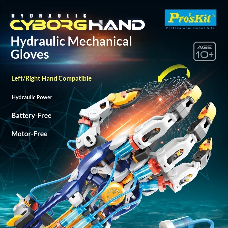 Proskit Hydraulic Robotic Arm Mechanical Assembly Building Kit Hydraulic Powered Science Experiment Toy For Adult Hobbyist
