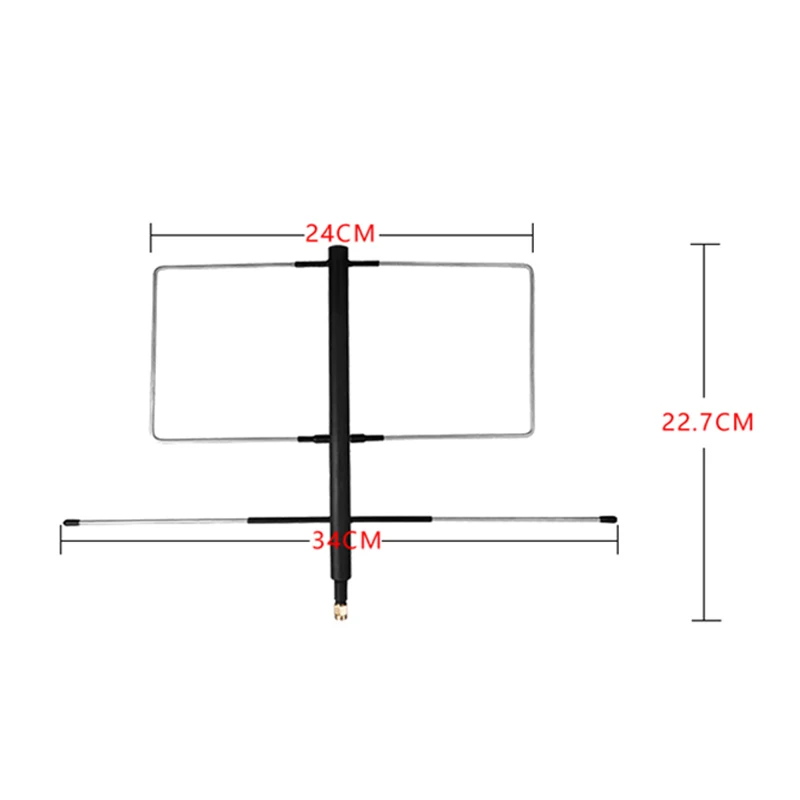 Imagem -05 - Antena Direcional de Longo Alcance Yagi Ganho Alto Impulsionador do Sinal da Tevê Estação de Rádio Handheld uv Sma 2-unit 6dbi 433mhz