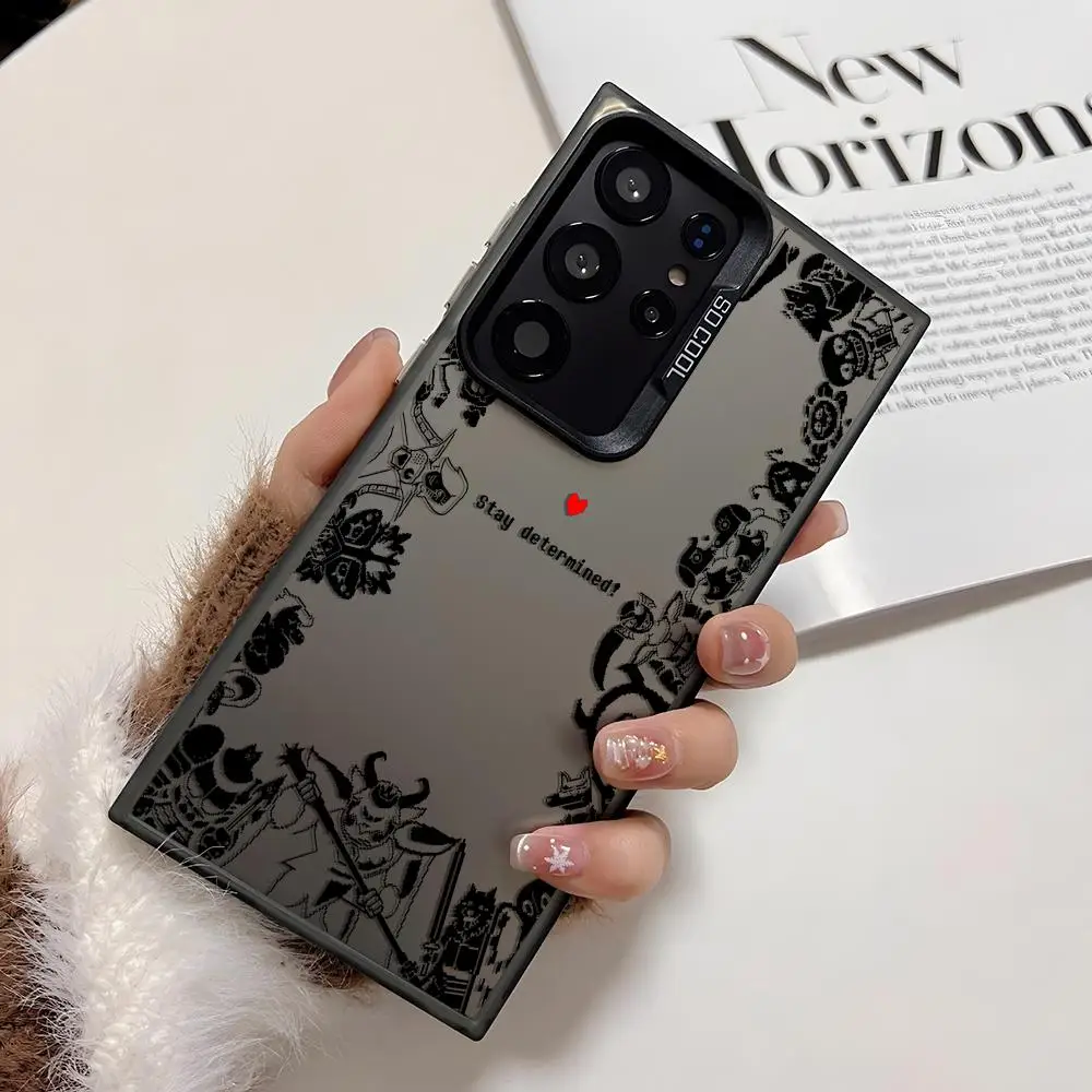 U-Undertales لعبة لطيف قضية الهاتف لسامسونج غالاكسي S25 حافة S24 S23 S22 S21 S20 الترا فوندا سيليكون غطاء فضي