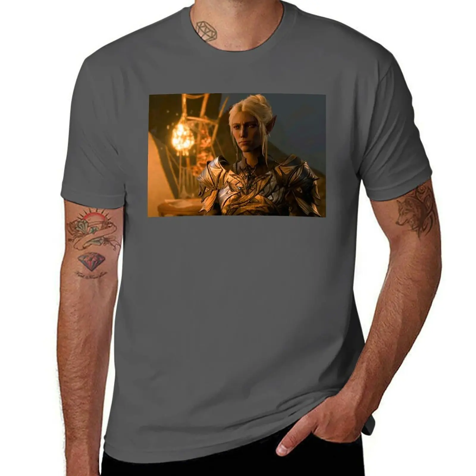 

Minthara the Drow Elf Oathbreaker Paladin Adventurer T-Shirt Casual Fashion Print Tee Top