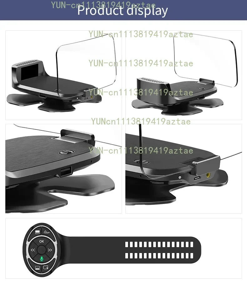 New HD HUD Car Head Up Display Wireless Carplay OBD Digital Speed Windshield Projector