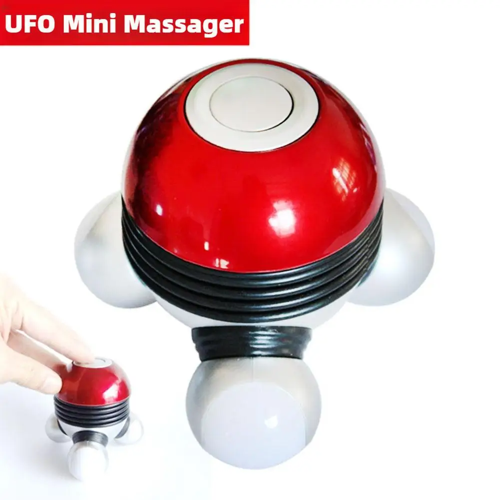 Portable Hand Held Vibrating Massager with LED Light Head Neck Legs Pain Relief Tool Easy to Use Compact Design view 3