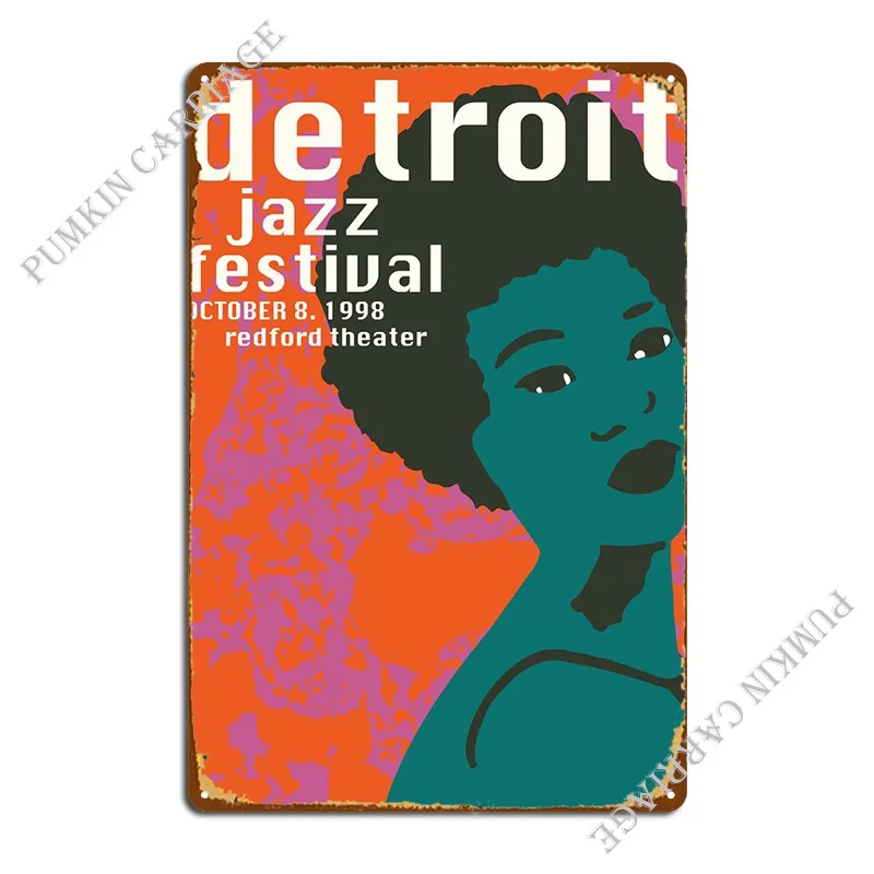 Detroit Jazz Festival Metal Sign Home Painting Pub Design Pub Tin Sign Poster