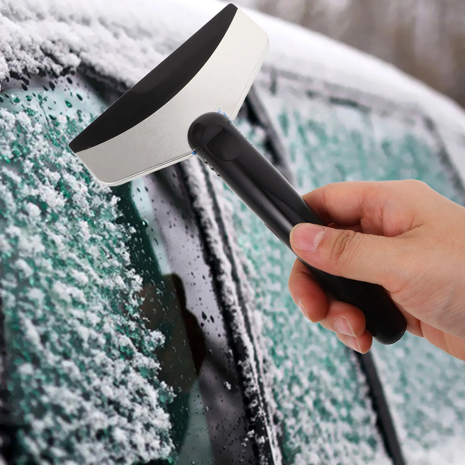2 pçs raspador de neve do carro alça longa removedor de gelo para pára-brisa janela raspador neve inverno acessórios