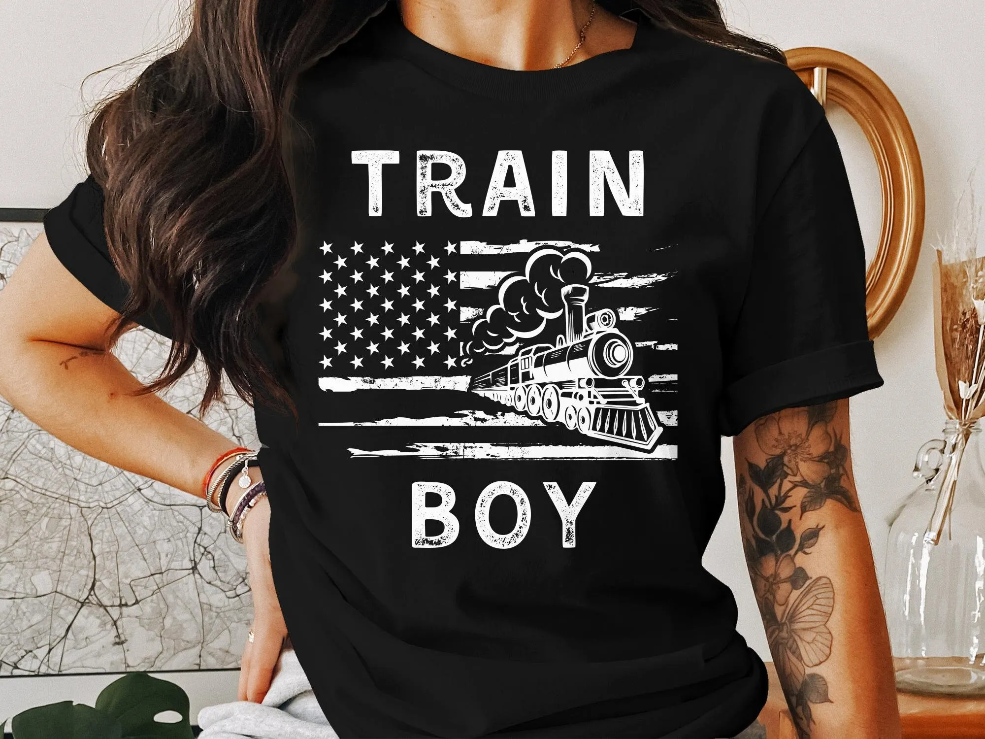 Train Boy Locomotive T Shirt Present Boys Kids Funny Engine