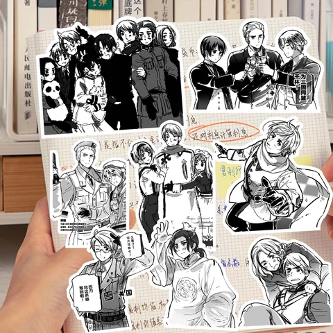 65 st Hetalia APH Anime Periferi-klistermärken DIY-handbok Dekoration Telefonfodral Mugg Skateboard Vattentäta Graffiti-klistermärken 10 best sales coryxkenshin merchandise - №9