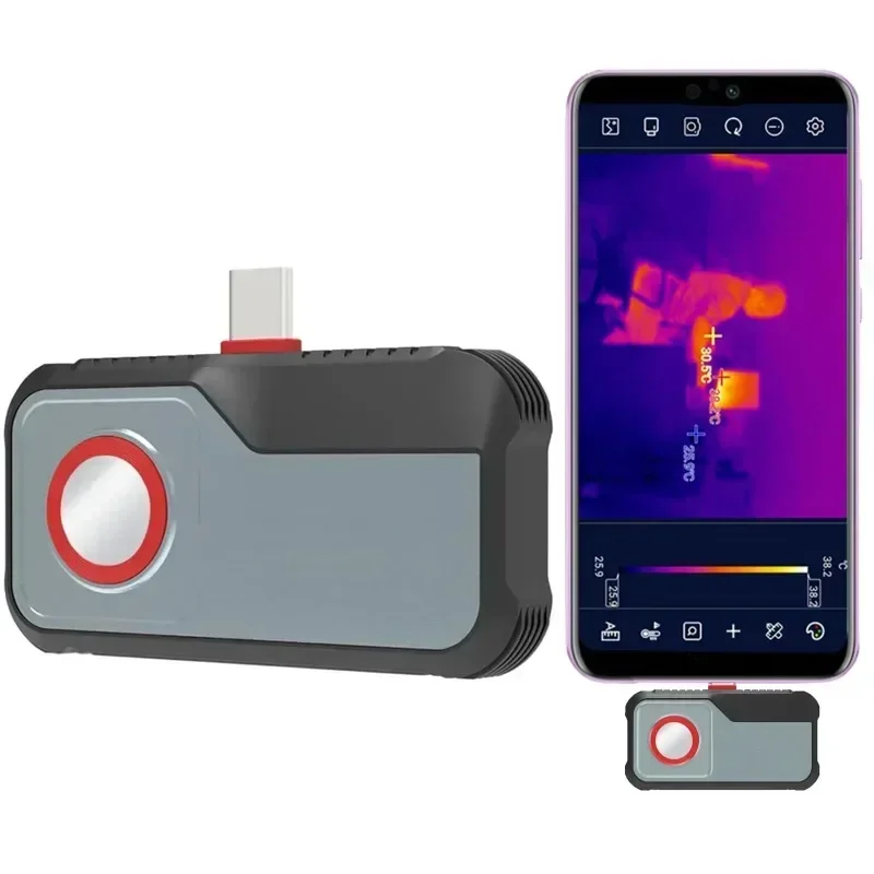 Thermal Camera 256*192 Pixels 25Hz Android Type C Mobile Phone -20°C~550°C Infrared Thermal Imager For Electrical Repair