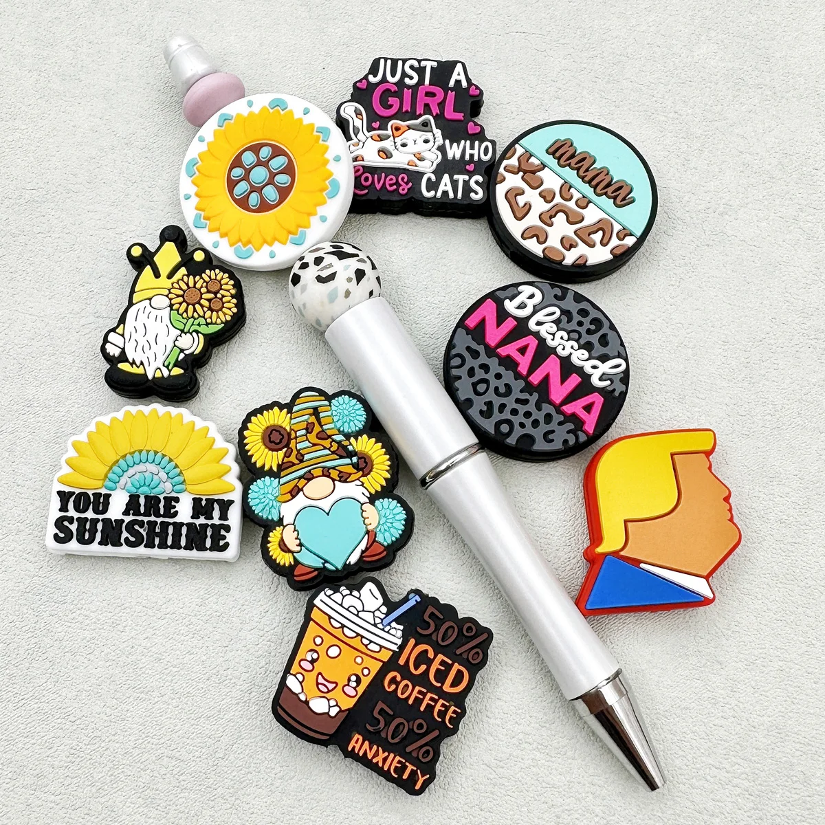 

Силиконовые бусины 10 шт. НОВИНКА: Декоративные бусины для детских подвесок, игрушек, DIY-украшений, бусин для ручек, цепочек для сосок, аксессуаров для ювелирных изделий, подарков