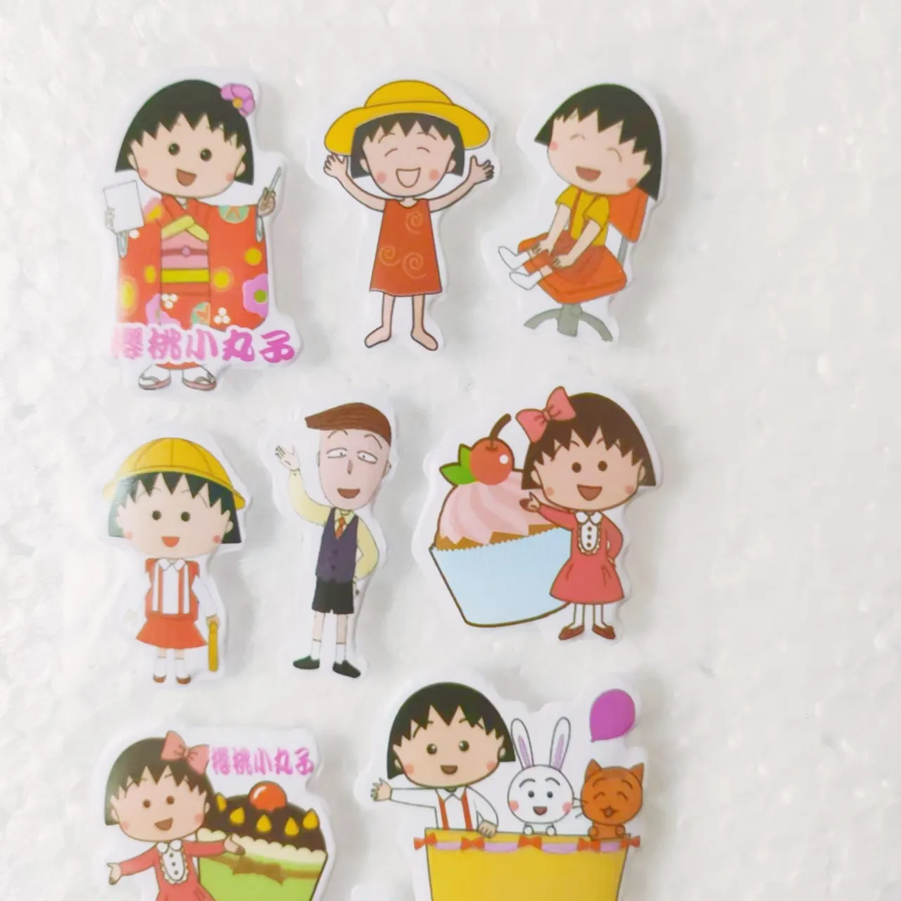 6pcs Japan Anime Chibi Moruku Han Stickers Stationery Notebook Scrapbook Paper Diary Kawaii Chibi Maruko Chan Sticker