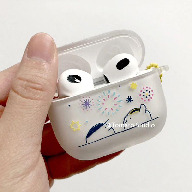 Friend Time To Shine Soft Clear TPU Wireless Earphone Case For Apple AirPods 4 1 Pro 3 2 Generation Protective Silicone Cover