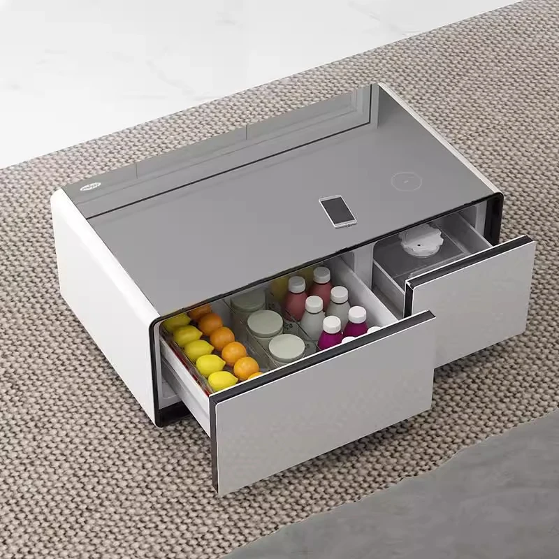 TB-90 Multi Functional Smart Coffee Table for Summer Frozen Small Refrigerator Gatherings Smart Table with Fridge