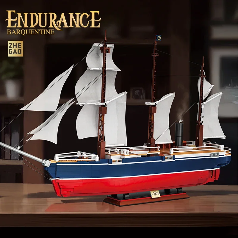 1687PCS Ausdauer Schiff Bausteine Dampf Segelboot Modell Desktop Dekoration Pädagogisches DIY Spielzeug Urlaub Geschenk für Kinder Fans