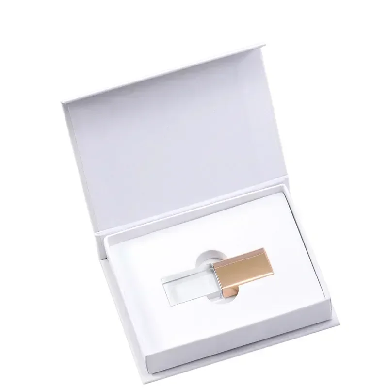 JASTER Crystal USB 2.0 Flash Drive 128GB Creatieve huwelijksgeschenken Pen Drive 64GB 100% echte capaciteit Pendrive Gratis aangepast logo 32GB