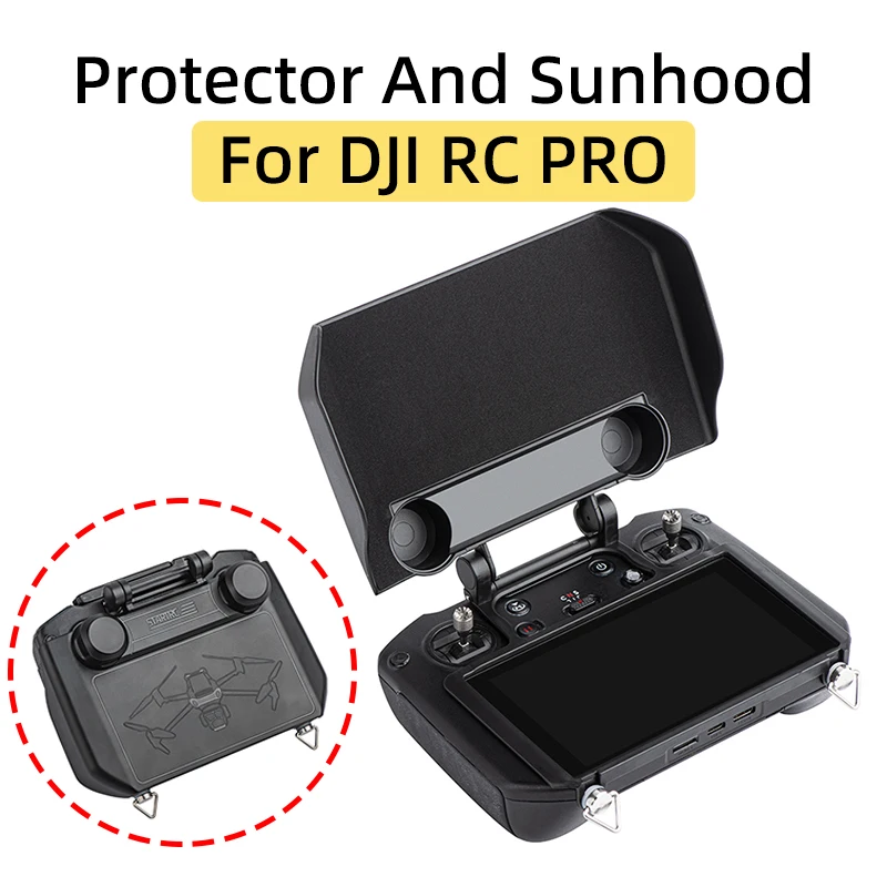 For DJI Mavic 3/3Pro/AIR 2S Drone RC PRO Remote Controller 2 In 1 Protective Cover Sun Hood Anti-reflective Sunshade Accessories