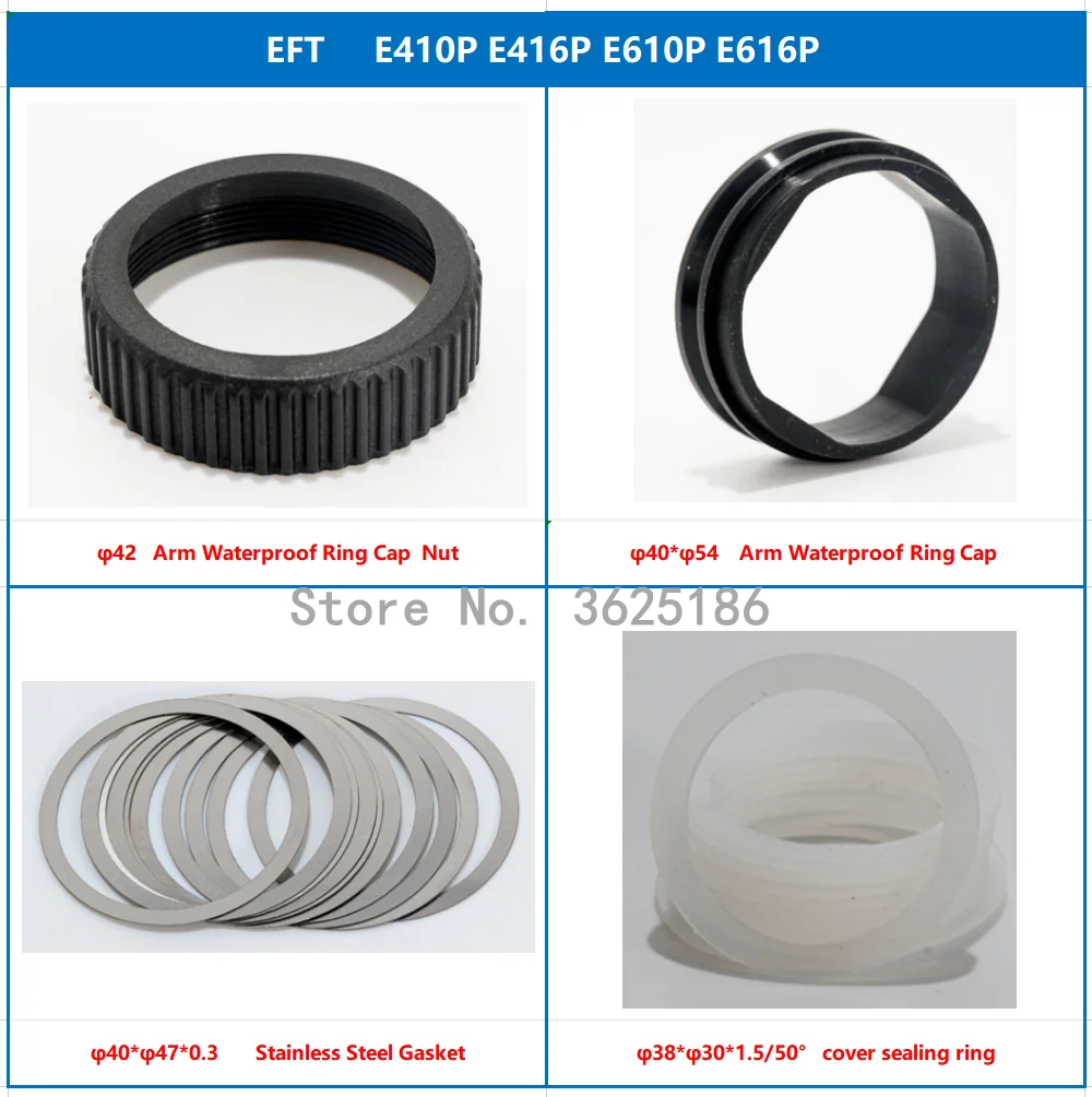 

EFT E410P E416P E610P E616P Accessories Arm Waterproof Ring Cap/Stainless Steel Gasket/Screw Pack