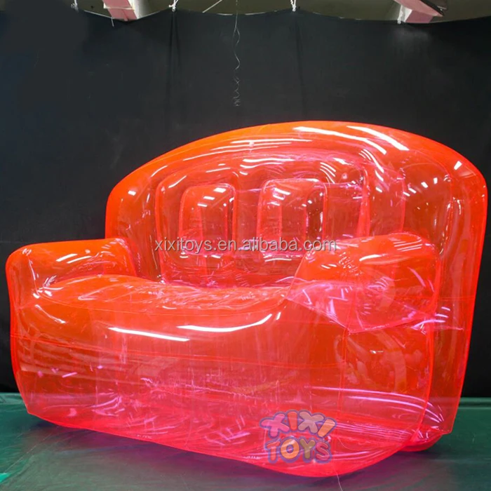 Coofull Custom PVC Inflatable Transparent Orange Balloon Sofa with Custom Logo for Advertising Party Events