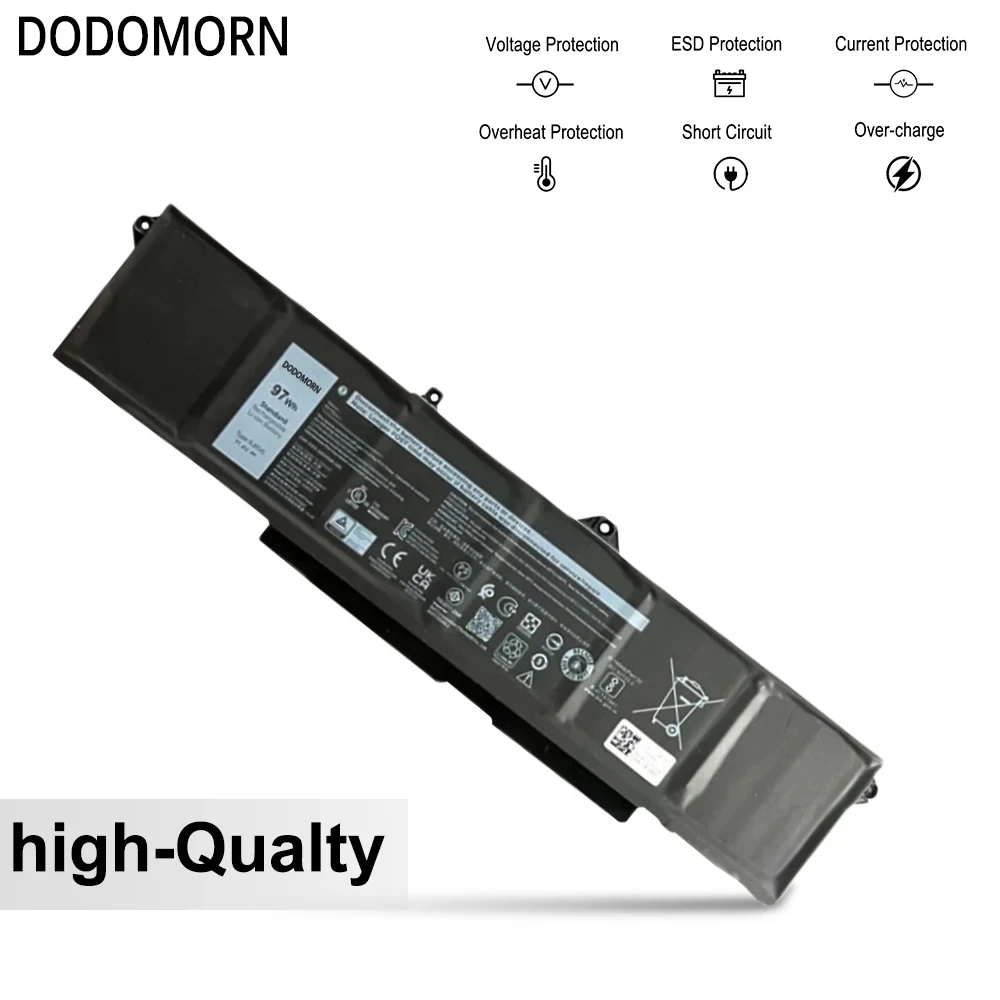 Imagem -03 - Bateria do Portátil para Dell Precision 15 3561 3571 3581 3470 Série Substituir Peças 9jrvo 53xp7 053xp7 97wh Anos de Garantia 9jrv0 Novo