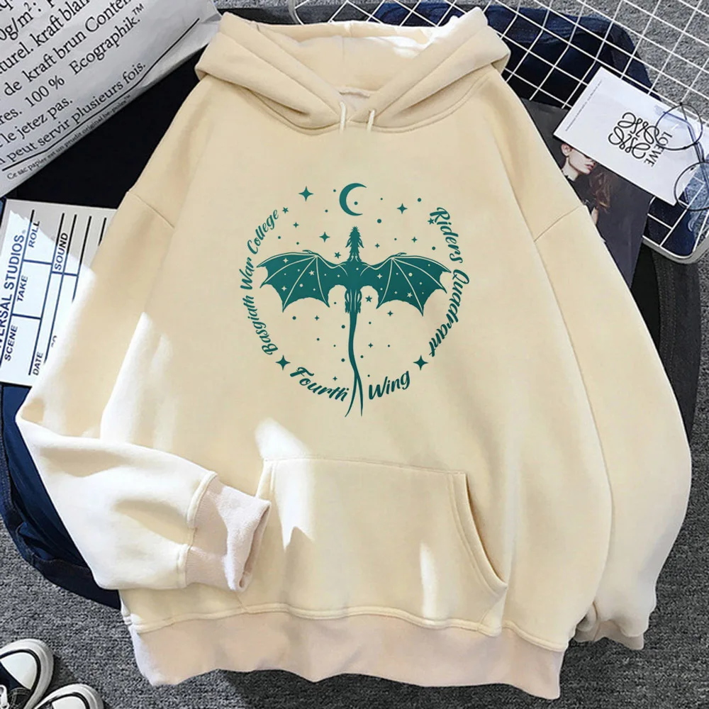 Fourth Wing hoodie funny kawaii Japanese anime sweater streetwear designer women pullover pattern Y2K