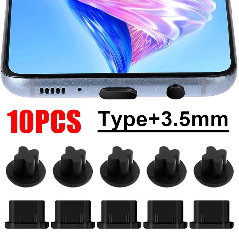 

Силиконовая противопыльная заглушка 3,5 мм, разъем для наушников типа C, порт для зарядки, пылезащитная заглушка, пробка для порта наушников, крышка для мобильного телефона, ноутбука