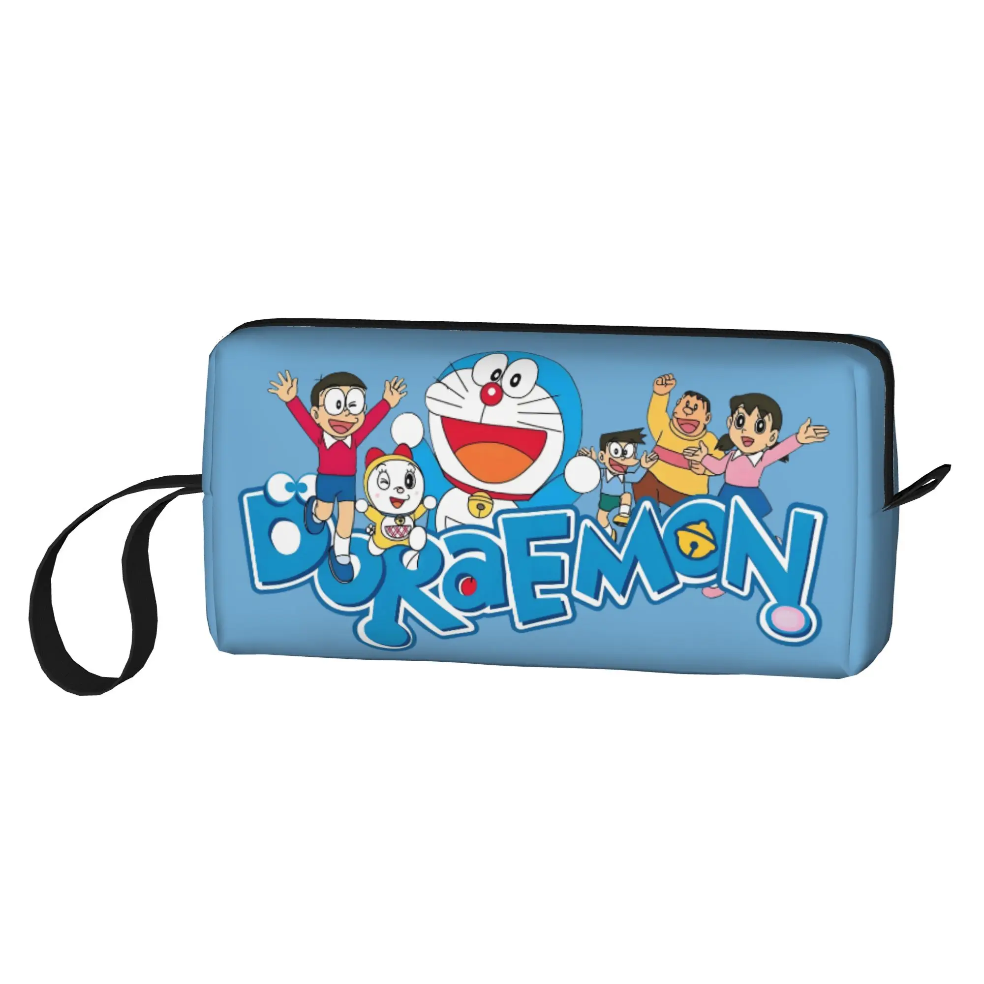 Custom Travel D-Doraemons and Friends Toiletry Bag Kawaii Makeup Cosmetic Organizer for Women Beauty Storage Dopp Kit Box