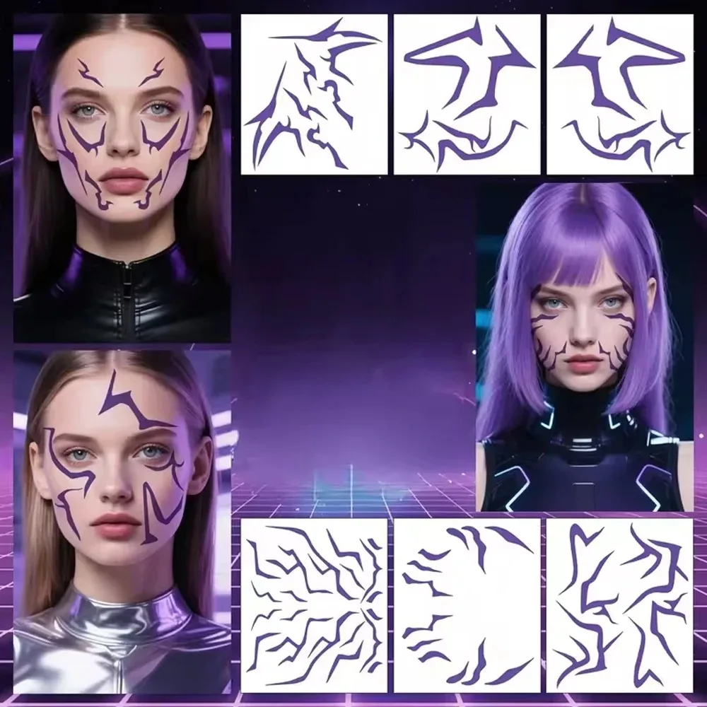 

Новинка, 6 шт./компл., Kpop, охотники на демонов, Руми Кан, реквизит для косплея, татуировка, наклейка Руми, демоннирующая наклейка для Хэллоуина, подарки