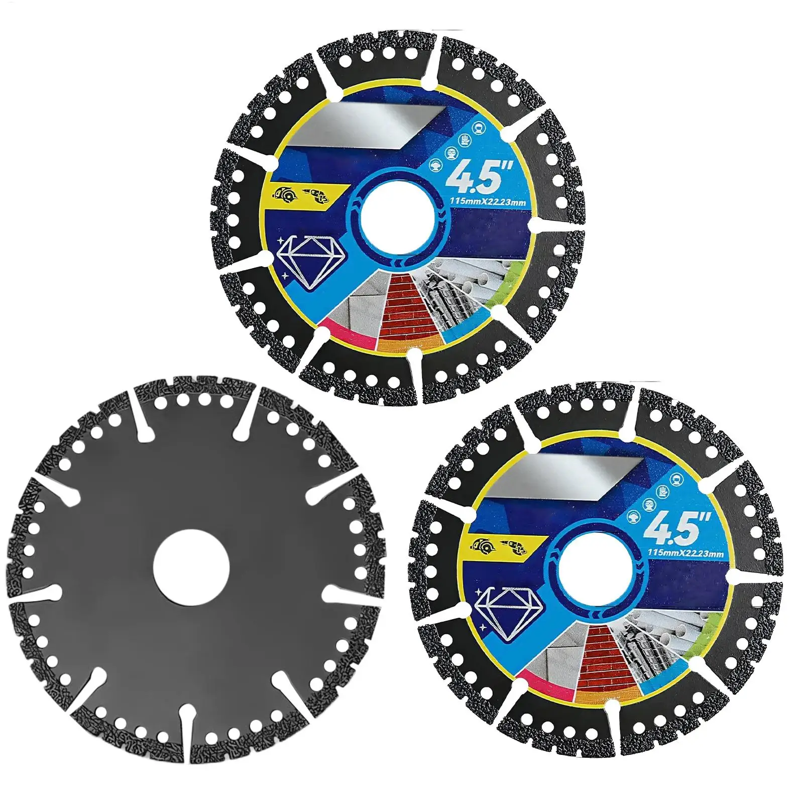 

3pcs Cutting Blades Dry Cut Metal Tile Stone Plastic Angle Grinder Saw Blades For PVC Steel Alloy Cast Iron Marble Tool