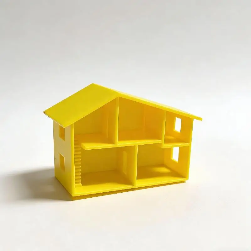 For DIY Craft Kids Play Unfinished White Miniature Dollhouse Model Multiple Rooms Smooth Surface