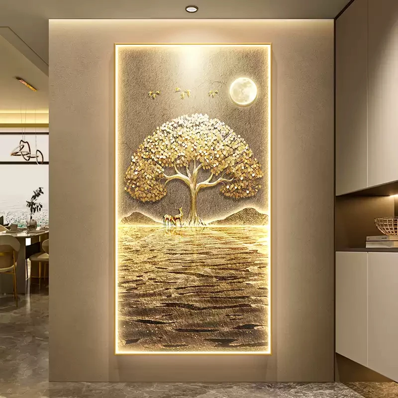High-end entrance hall LED wall lamp, entryway facing the door wall lamp, modern and luxurious corridor passage wall lamp