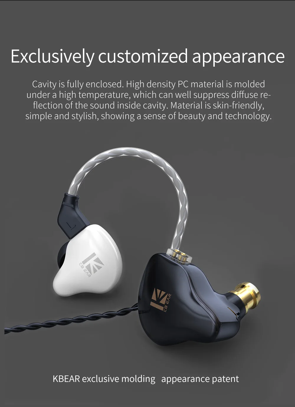 KBEAR KS1 HiFi Earphone 2Pin Cable in Ear Monitor Headphones for Singer Musicians Wired Earbuds IEMS for Gaming Wired Earbuds