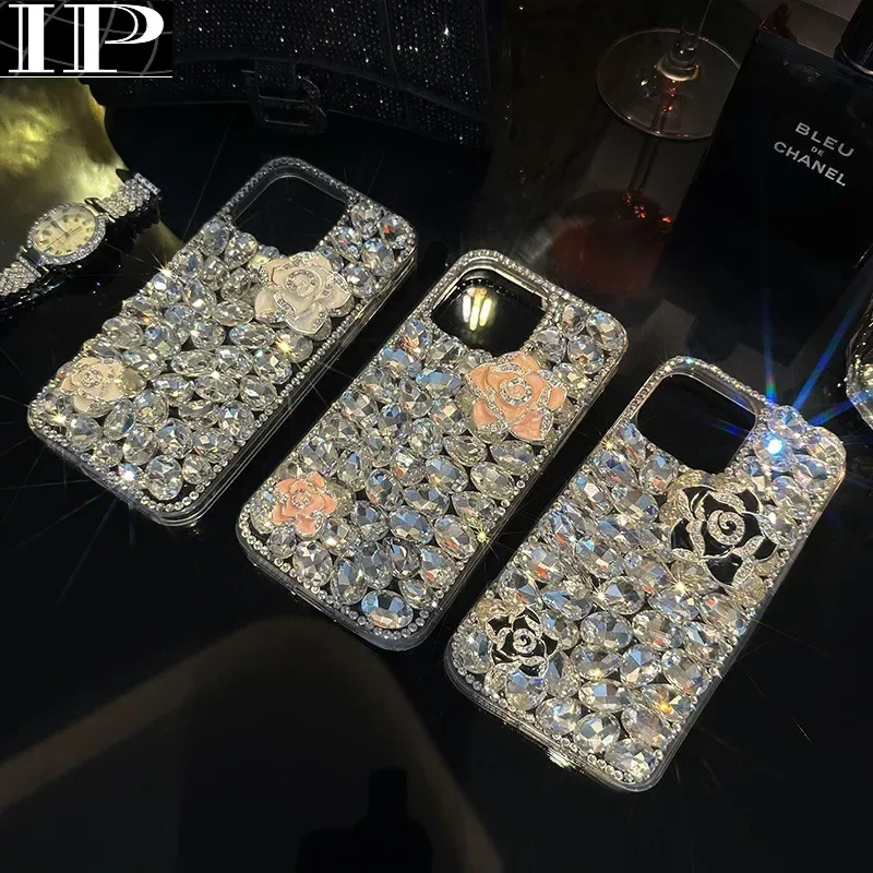 Mi 11T Pro Phone Case For Xiaomi Mi 12 11 Lite NE 5G 13 12 10T 12T 9T Pro Clear Rhinestone Shockproof Telefon Fundas