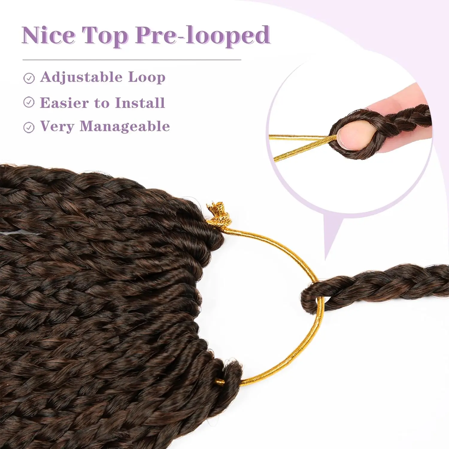 Boho Box Braids Goddess Box Braids Crochet Hair Bohemian Hippie Braids Braiding Hair Box Braids with Curly Ends synthetic