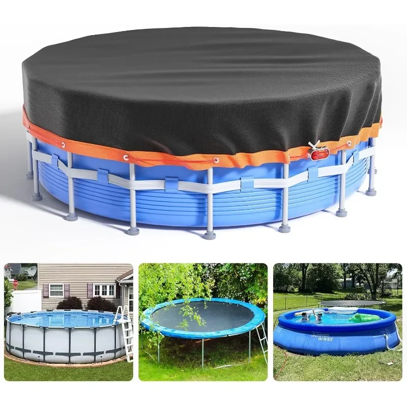 

Solar Covers for above Ground Pools, Oxford Fabric Pool Covers for above Ground Pools with Winch and Cable, Waterproof