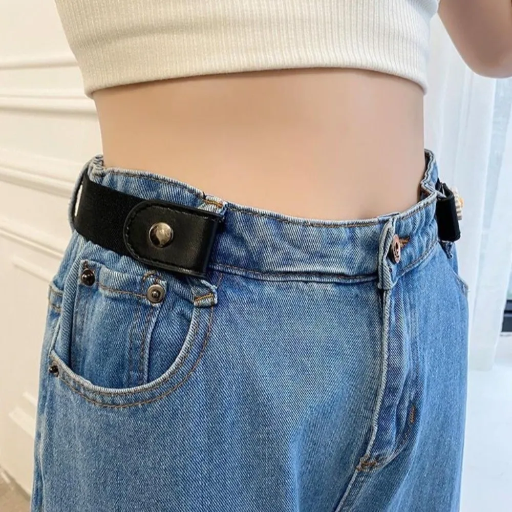 Easy To Wear Invisible Belt Canvas Adjustable Elastic Waist Band Comfortable Stretch Elastic Stretch Waist Band for Women Men