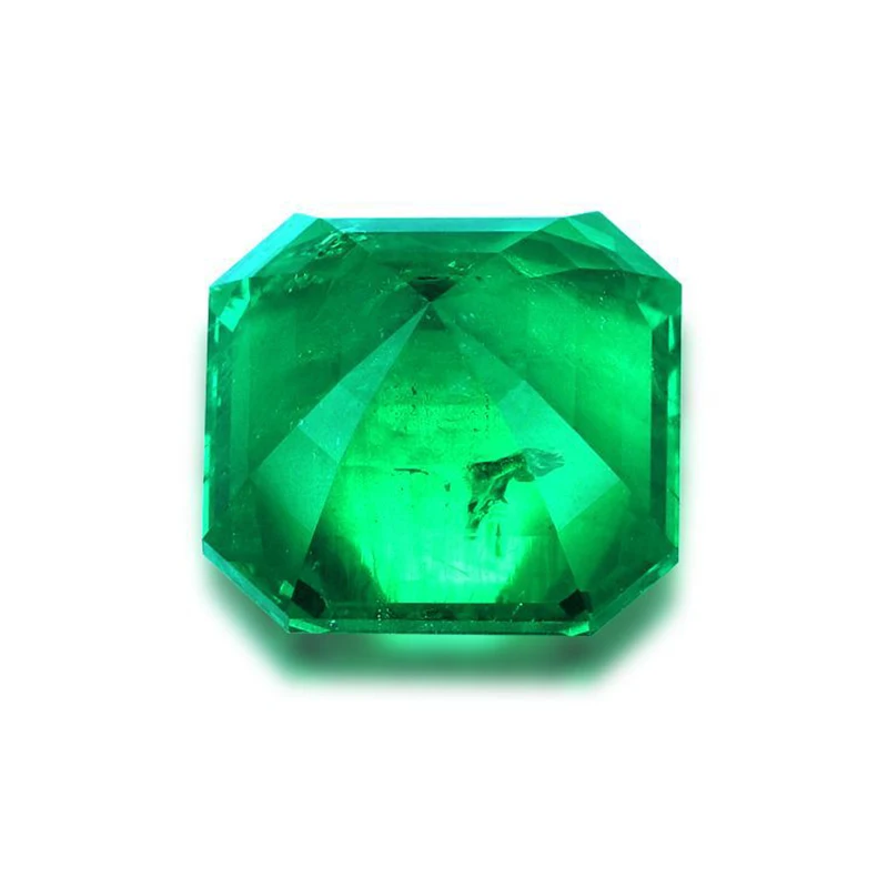 Top Hydrothermal Asscher Cut Lab Grown Emerald Loose Gemstones Synthetic Columbia Emerald Stone Diamond With AGL Certificate