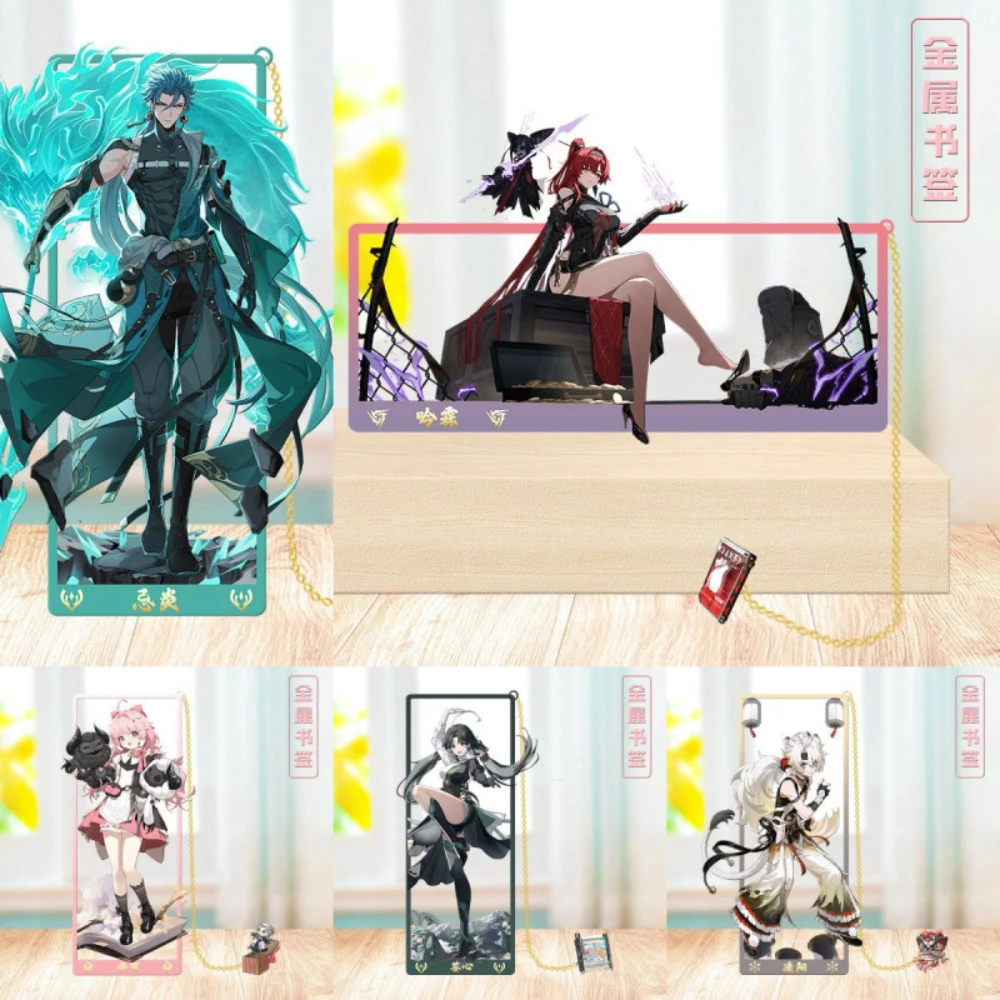 

Anime Wuthering Waves Yinlin Verina CALCHARO Jianxin Jiyan Baizhi Encore Metal Bookmark Props Card Halloween