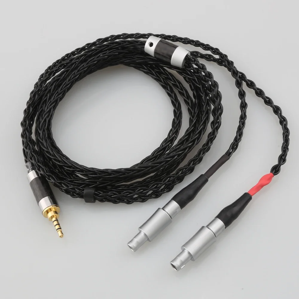 HIFI Custom Made 2.5mm Balanced Silver Plated Cable 8Core Detach Cable for HD800 HD800S HD820 Headphones